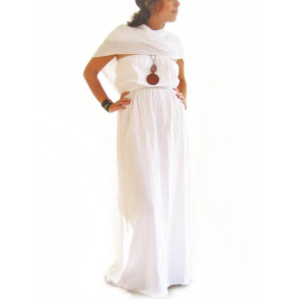 Boho Maxi Dress Organic Cotton Romantic Mexican